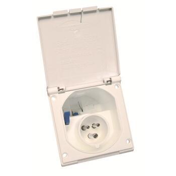 Socle mâle encastrable CEE 17 pour raccordement 220 Volts 16 Ampères