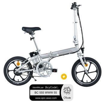 Vélo électrique pliable urbain KEY LARGO Gris