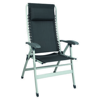 Fauteuil de camping en aluminium Primo – Gris