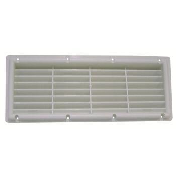 Grille à encastrer plastique avec moustiquaire : Blanche