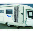 Rideau chenille pour porte camping-car : - Coloris : Gris et Blanc Incasa