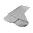 Housse de couette pour prêt à dormir : - Modèle Rayé Gris pour matelas 77 cm Duvalay