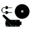 Serrure ronde plastique pour véhicules de loisirs : Coloris : Noir Zadi