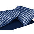 Couchage grand confort : - Modèle Vichy Navy pour matelas 77 x 190 x 4 cm Duvalay