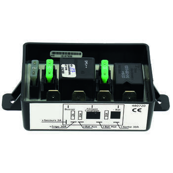 Coupleur séparateur pour batteries de camping-car : 2 batteries 3 sorties avec sécurité