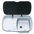 Evier avec couvercle Argent Sink : Version gauche Thetford