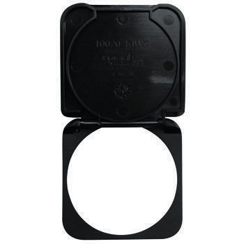 Capot de protection rabattable pour prise : marron
