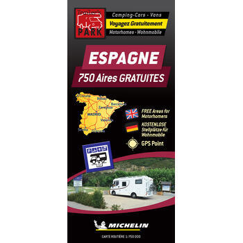 Cartes routières aires gratuites camping-car : Espagne