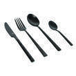 Set de 16 couverts style industriel : - Finition noire Bo-camp