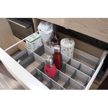 Organiseur de tiroir gris