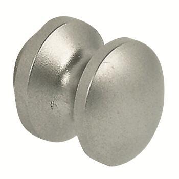 Rosace et Bouton nickelé mat pour épaisseur de porte 16 mm