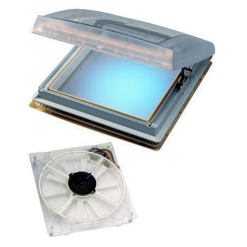 Lanterneau Omnivent 40x40 à manivelle avec extracteur 12 Volts