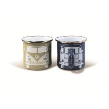 Lot de 2 mugs émaillées collection Volkswagen