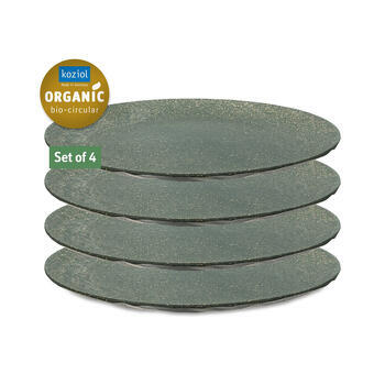 Lot de 4 assiettes plates Club : - Coloris : Gris
