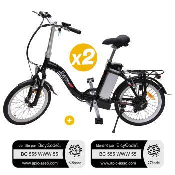 2 vélos à assistance électrique Classic Noir