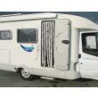 Rideau chenille pour porte camping-car : - Coloris : Gris et Blanc Incasa