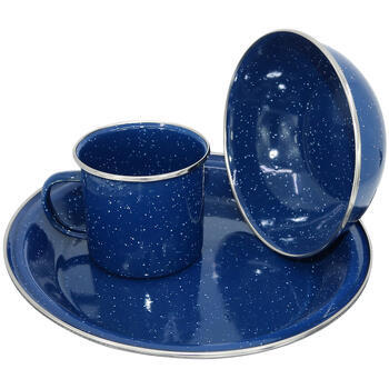 Ensemble vaisselle Vintage bleue