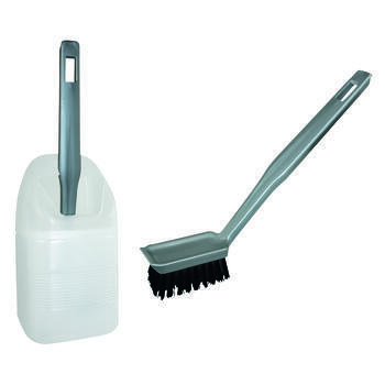 Brosse toilette plastique avec support pour camping-car
