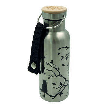 Bouteille isotherme en inox : - Motifs : Chat