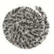 Rideau chenille pour porte camping-car : - Coloris : Noir / Blanc / Gris Incasa