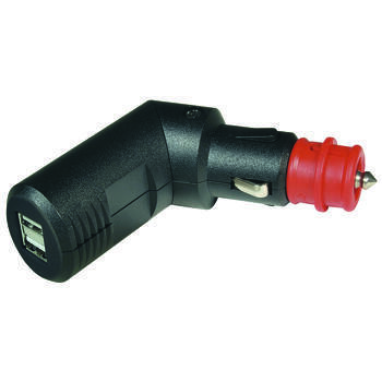 Fiche orientable 2xUSB 12/24 Volts