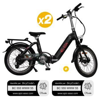 2 vélos à assistance électrique Confort Plus Noir