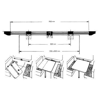 Coulisse de table