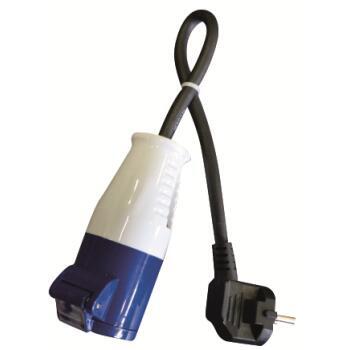 Adaptateur prise femelle CEE P17/prise mâle standard Schuko