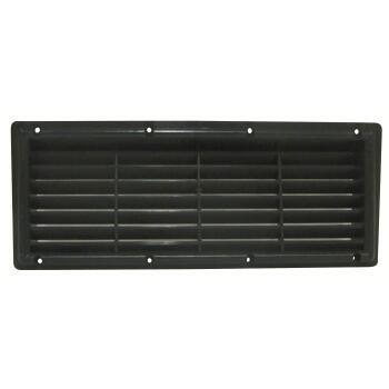 Grille à encastrer plastique avec moustiquaire : - Coloris : Noir