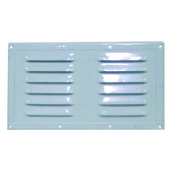 Grille d'aération en aluminium blanc : Dimension : 230 x 130 mm