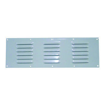 Grille d'aération en aluminium blanc : Dimension : 130 x 400 mm