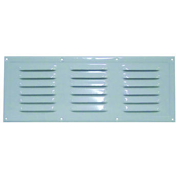 Grille d'aération en aluminium blanc : Dimension : 330 x 130 mm