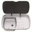 Evier avec couvercle Argent Sink : Version droite Thetford