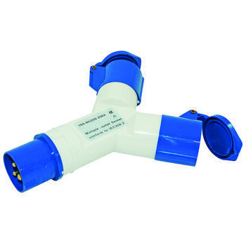 Triplite CEE 17: 1 entrée mâle, 2 sorties femelles