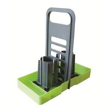 Support bouteille pour cuisine Vert/Gris