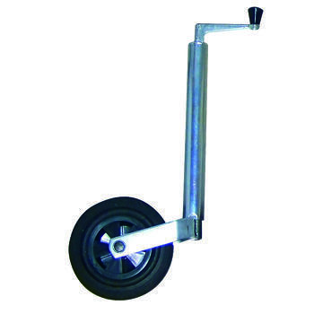 Roue jockey télescopique pour caravane et remorque : Roue pleine avec fût diamètre de 42 mm