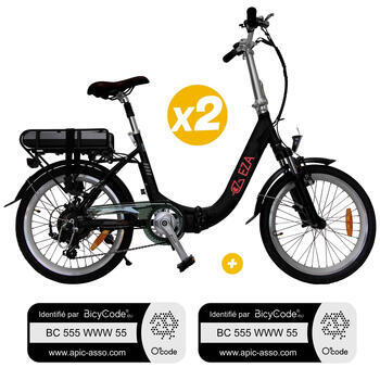2 vélos à assistance électrique Confort noir