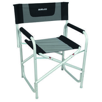 Fauteuil de camping Director : - Noir / Chiné et Armature grise