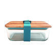 Lunch box en bambou et verre : - Coloris : Bleu Cookut