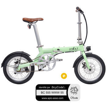 Vélo électrique pliant 16 pouces 6,4A CITY - Vert