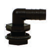 Raccord de réservoir coudé : pour tuyau diam. 25mm Lilie