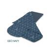 Housse de couette pour prêt à dormir : - Modèle Geo Navy pour matelas 100 cm Duvalay