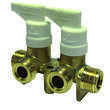 Vanne de distribution de gaz pour camping-car : Modèle : sortie 2 voies Just4Camper