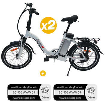 2 vélos à assistance électrique Classic Blanc