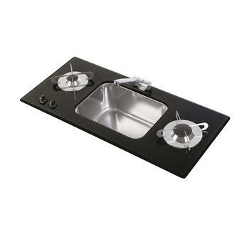 Combiné 2 feux + évier central camping-car