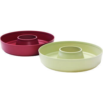 Moule en silicone pour four : - Lot de 2 - Coloris : Beige et Bordeaux