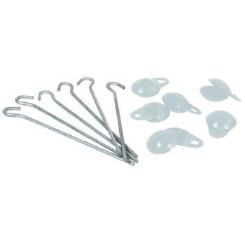 Oeillets avec piquets de fixation au sol