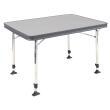 Table rectangulaire grise en aluminium : - Dimensions : 80 x 60 cm Crespo