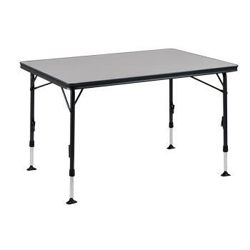 Table rectangulaire grise en aluminium