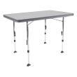Table rectangulaire grise en aluminium : - Dimensions : 110 x 70 cm Crespo